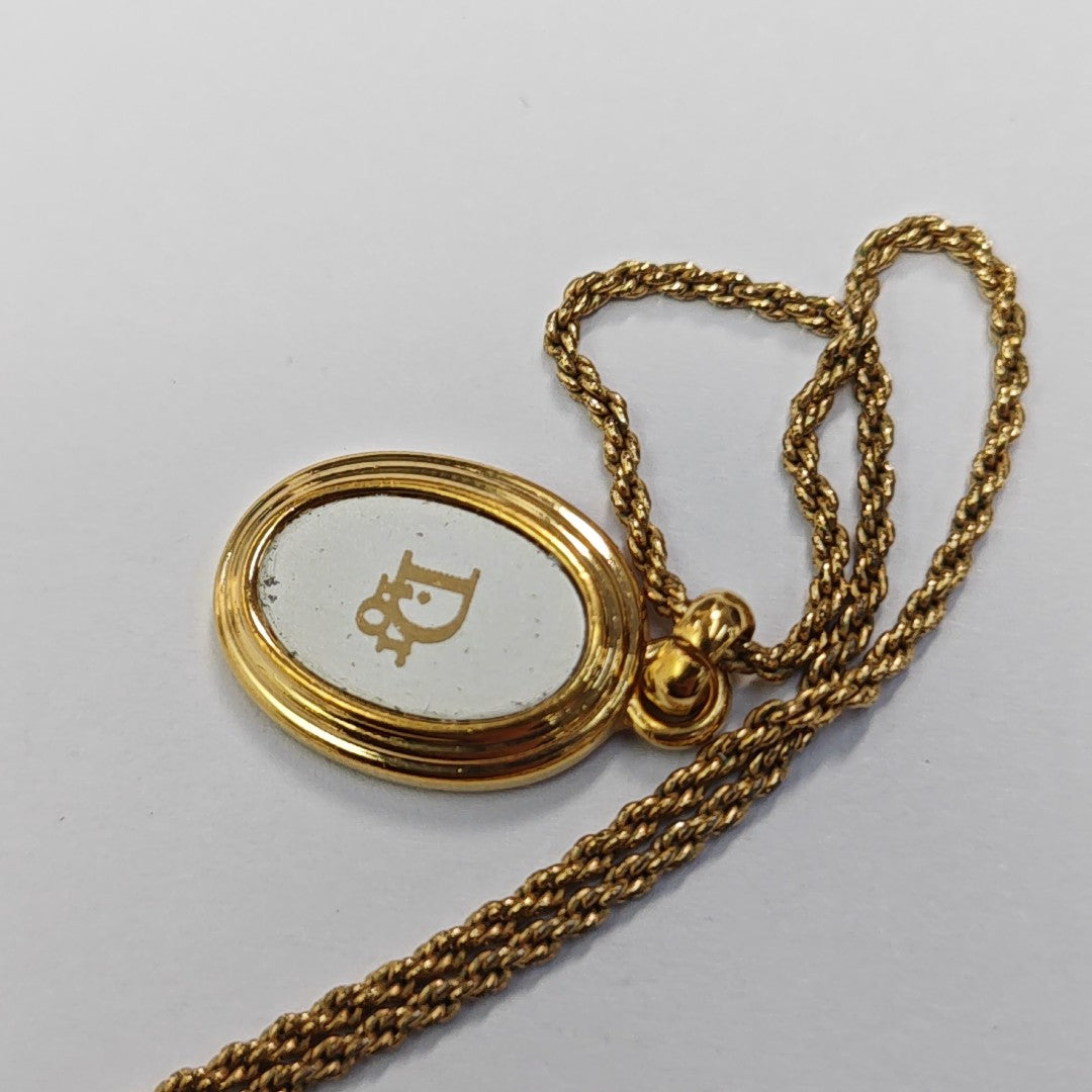 Dior Oblique Metal Gold Necklace