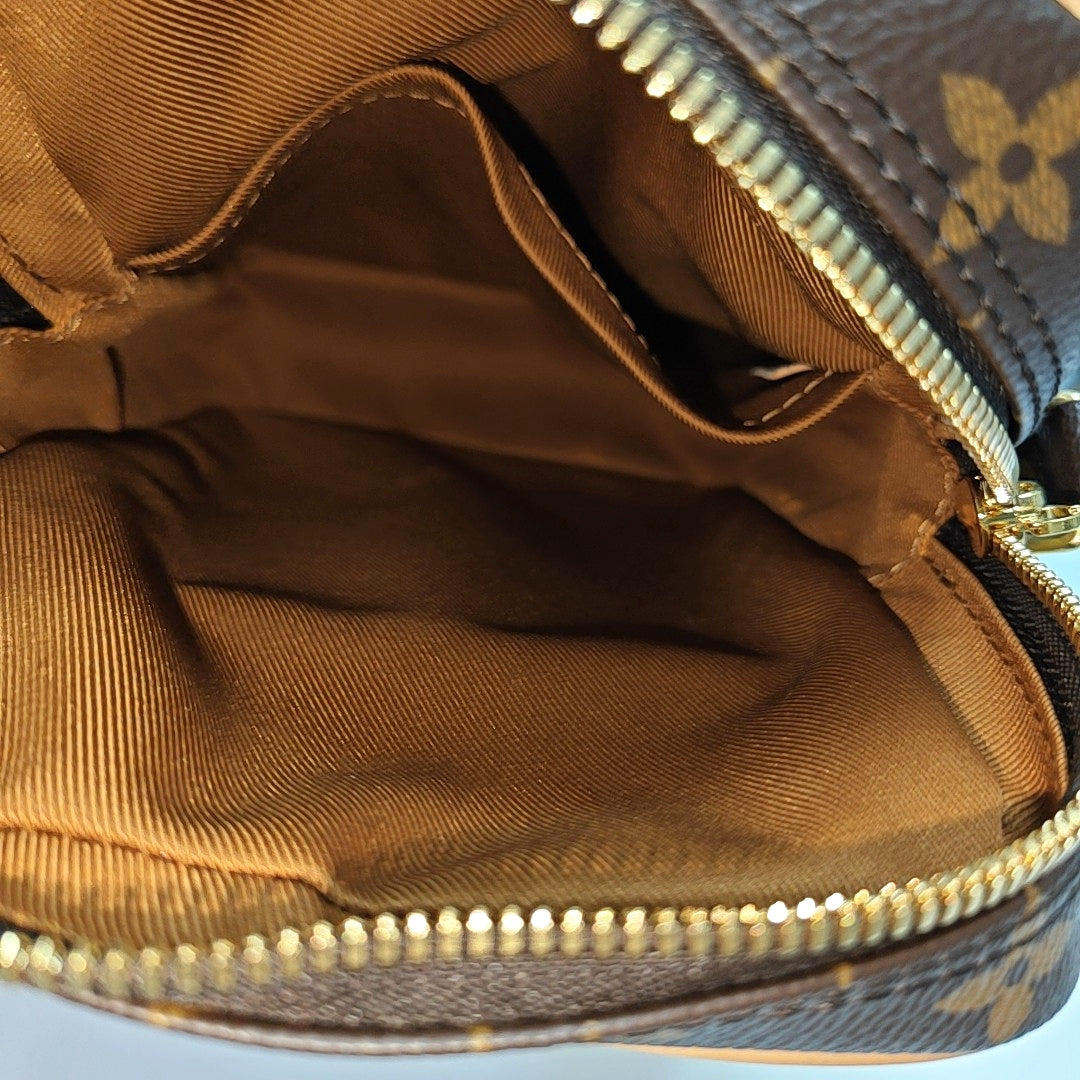 AMAZON Monogram Coated Canvas Brown