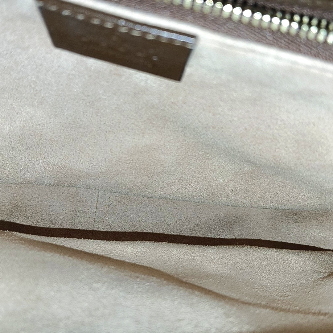 Horsebit 1955 Medium Monogram Coated Canvas Beige