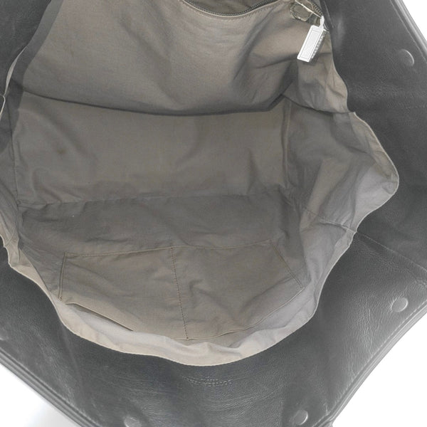 Calfskin Top Handle Bag Black