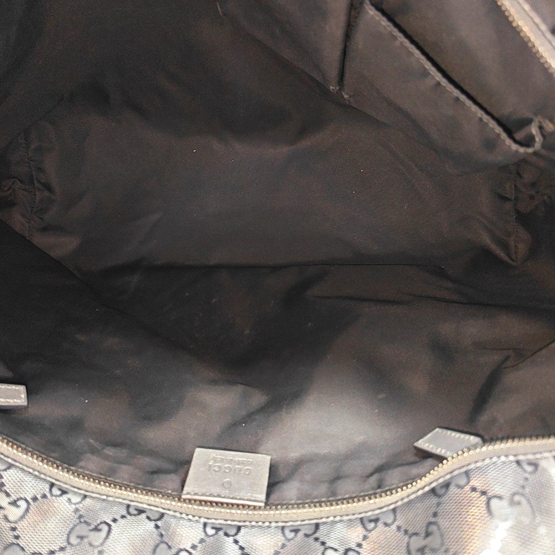 GG Imprime Monogram Coated Canvas Gray