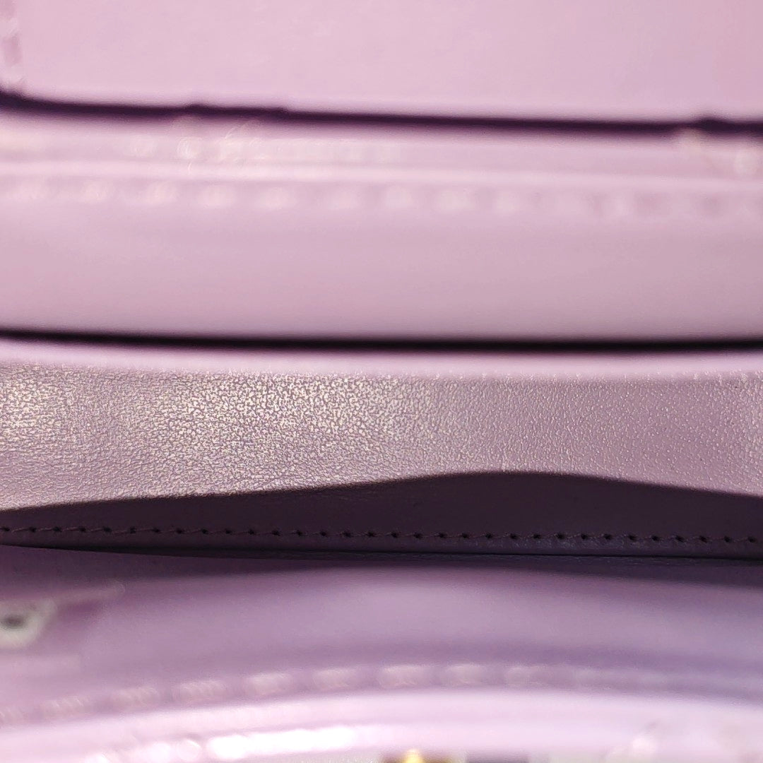 KELLY Super Mini Quilted Calfskin Purple