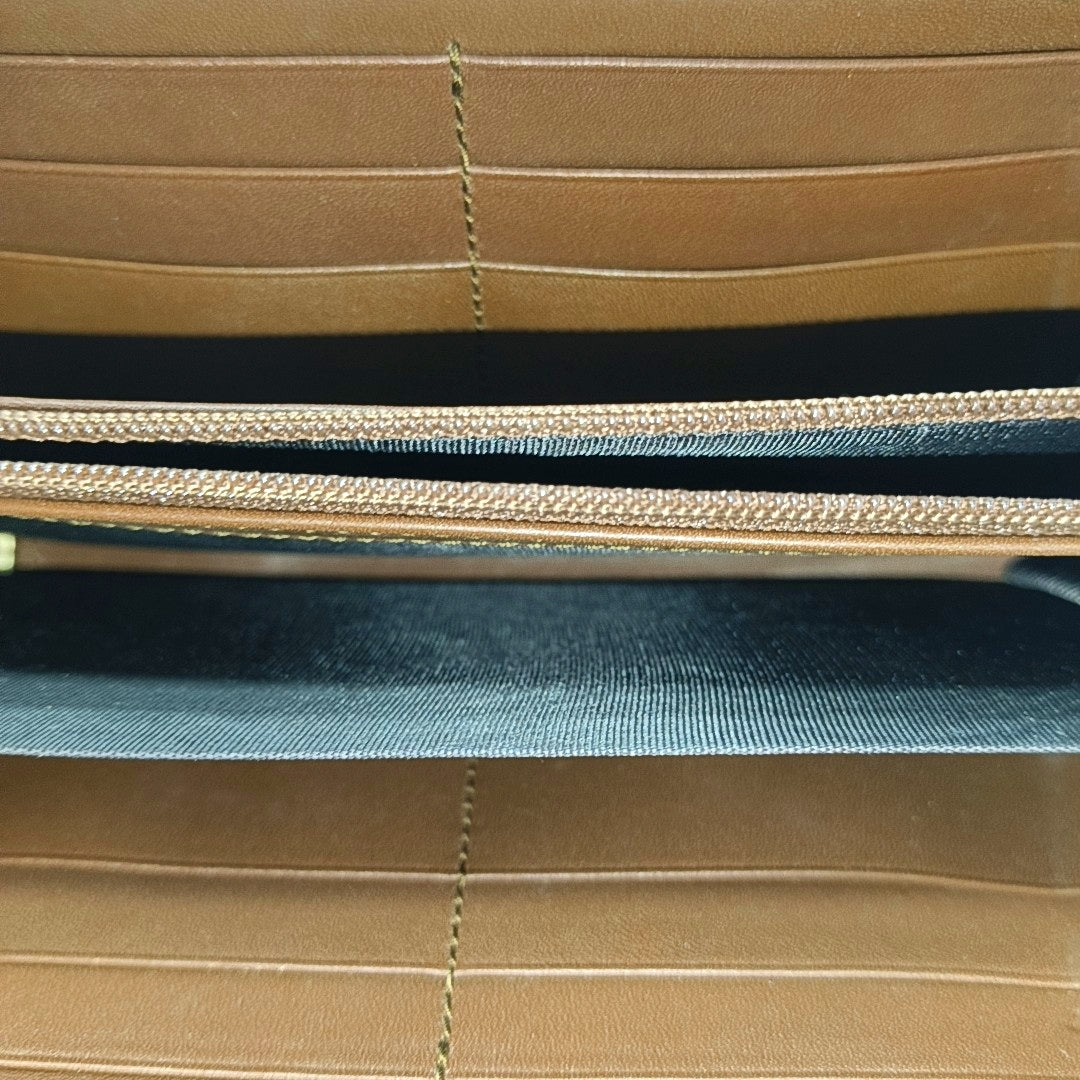 Monogram Coated Canvas Wallet Brown