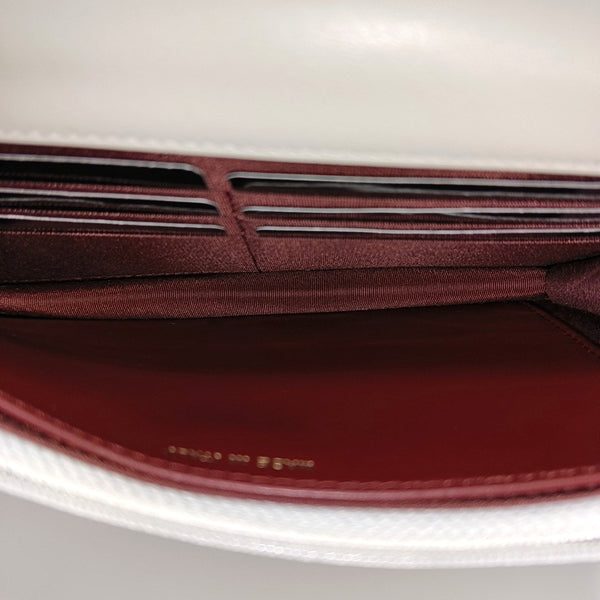 Quilted Calfskin Shoulder Bag White