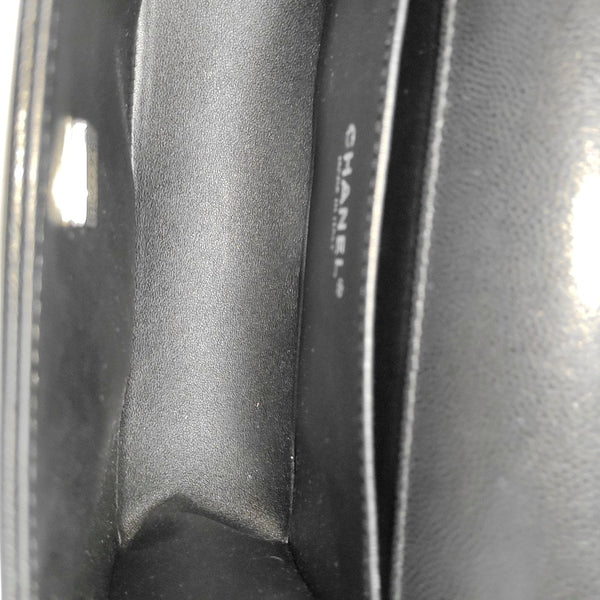BOY CHANEL Medium Quilted Grained Calfskin Black