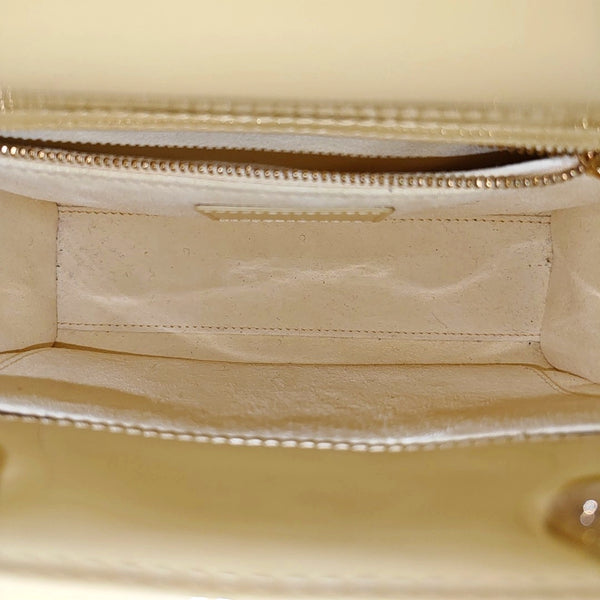 Lady Dior Small Cannage Patent Leather Yellow