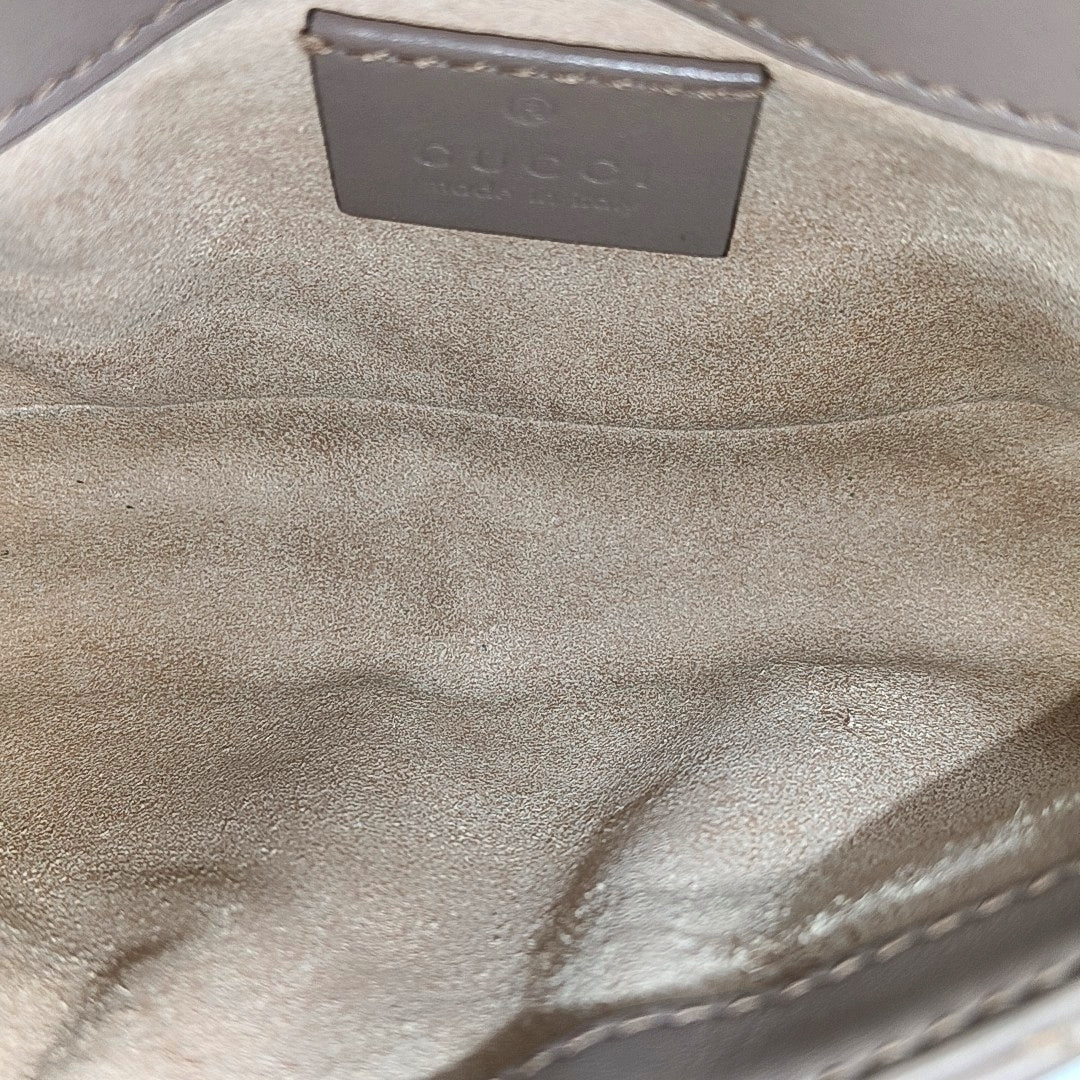 GG Marmont Mini Quilted Calfskin Beige