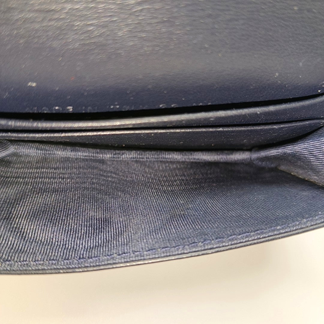 Authenticated pre-owned  Saddle Oblique Canvas Blue Wallet - Wallet at Looply
