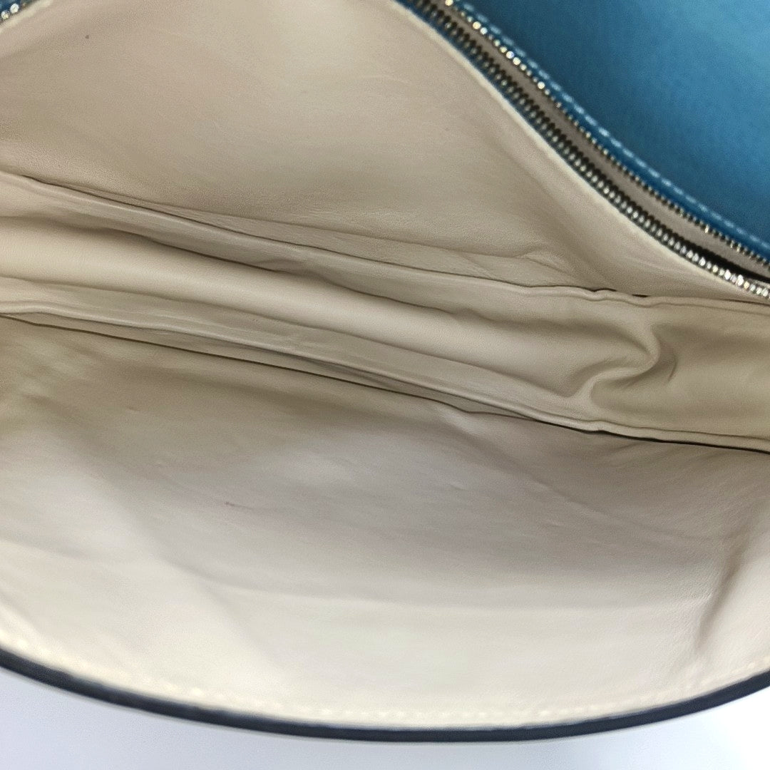 Calfskin Shoulder Bag Blue