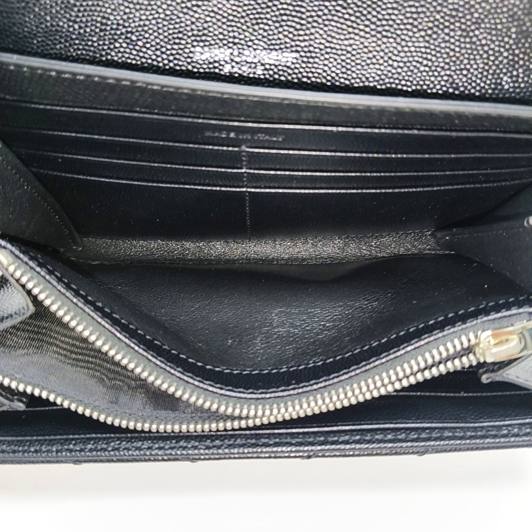 MONOGRAM Chevron Calfskin Black