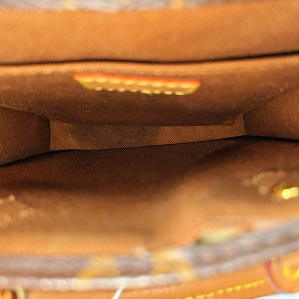 SAC PLAT Mini Monogram Coated Canvas Brown