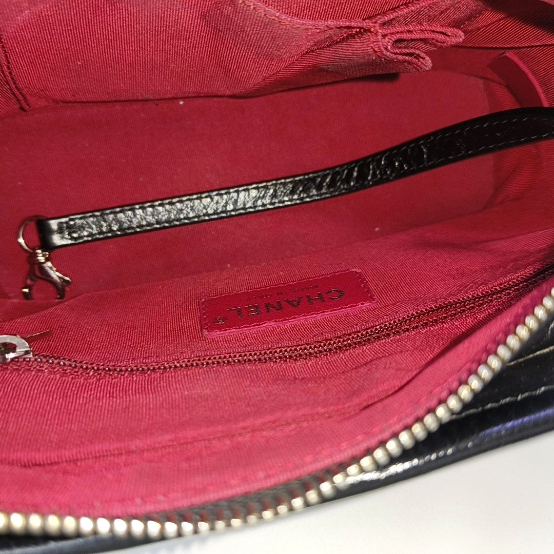GABRIELLE Small Quilted Calfskin Black