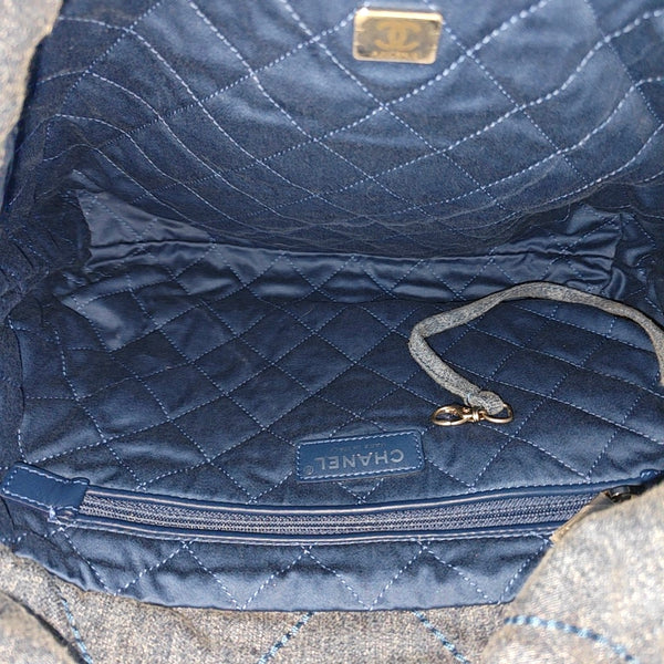 24S Small Quilted Denim Blue