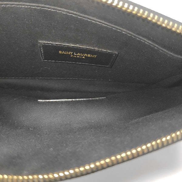CASSANDRE Large Chevron Calfskin Black