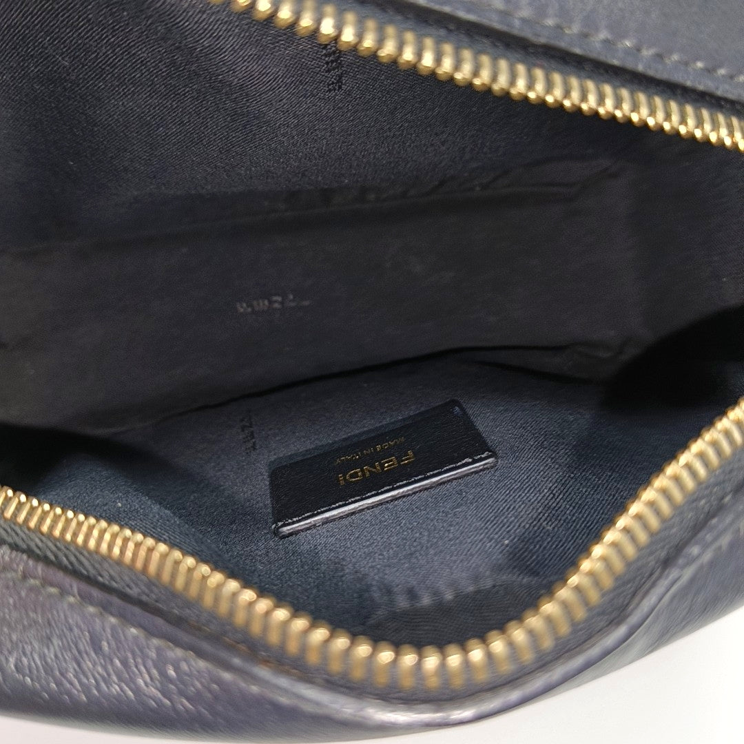 Coated Canvas Shoulder Bag Mini Brown