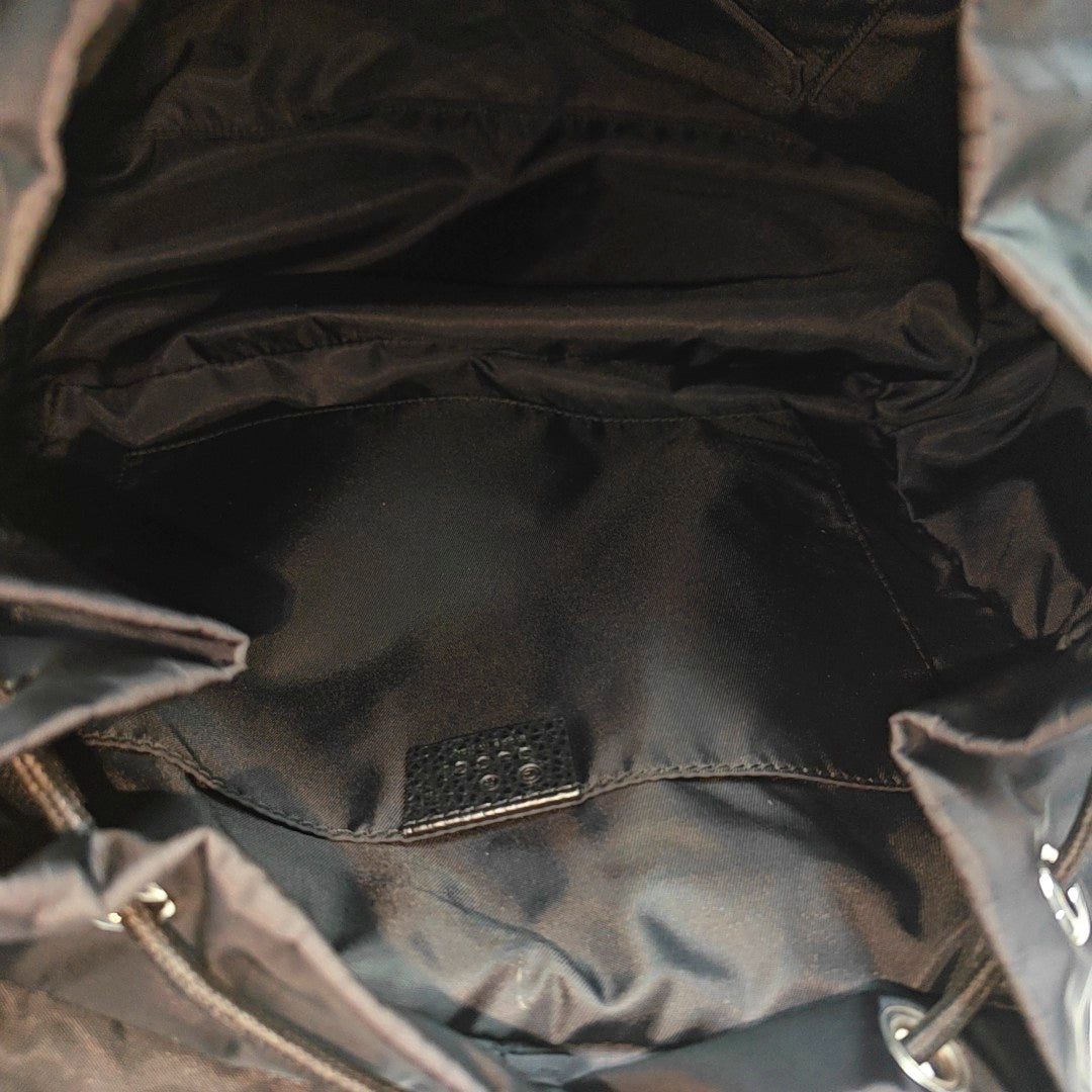 Monogram Nylon Backpack Black
