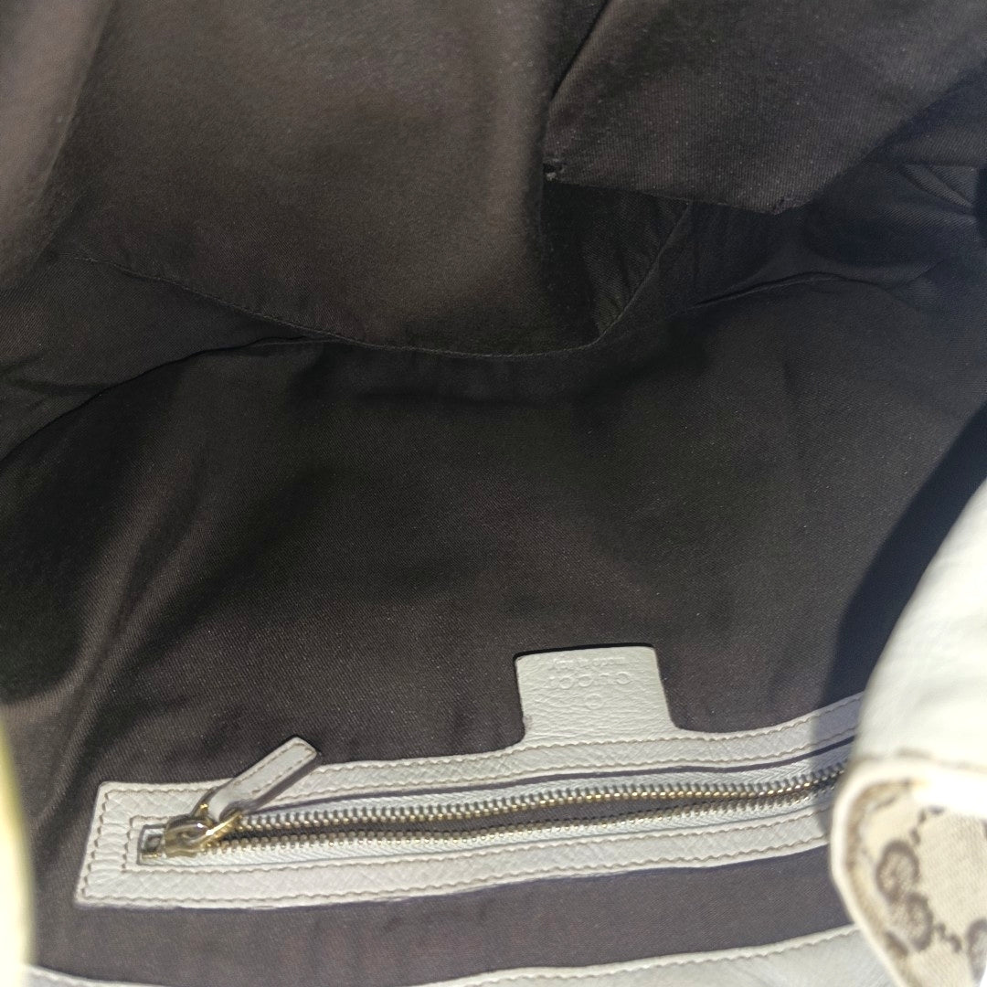 Monogram Canvas Shoulder Bag Beige