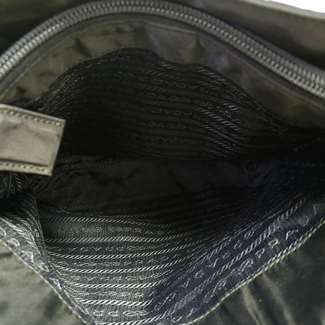 Nylon Top Handle Bag Black