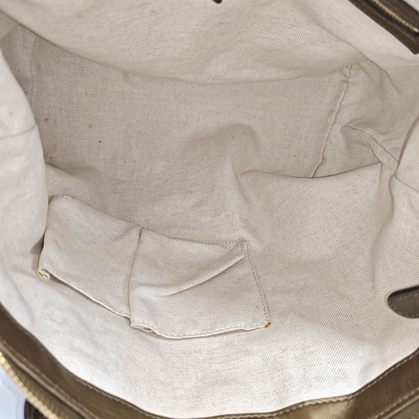 Monogram Canvas Tote Bag Beige