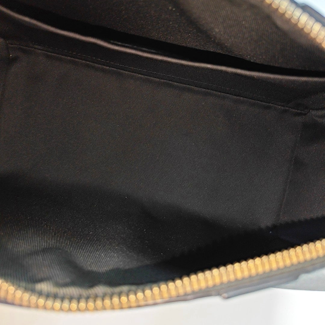KEEPALL Monogram Coated Canvas Black
