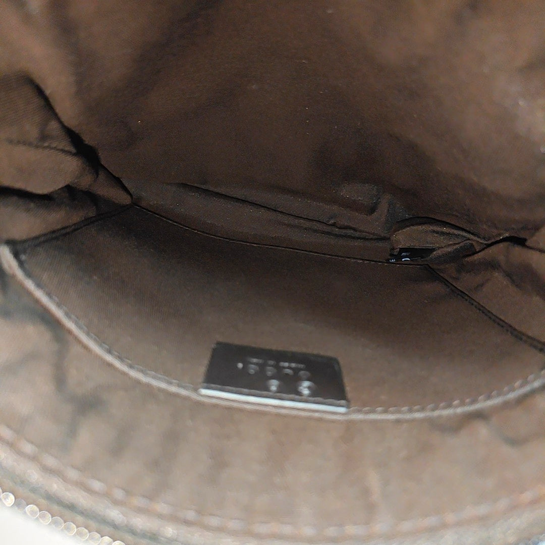 Monogram Calfskin Crossbody Bag Brown