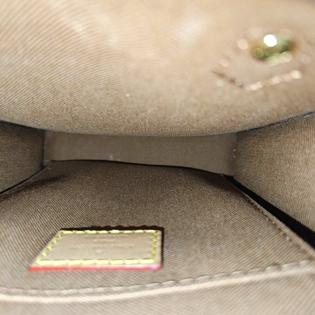 SAC PLAT Mini Monogram Coated Canvas Brown