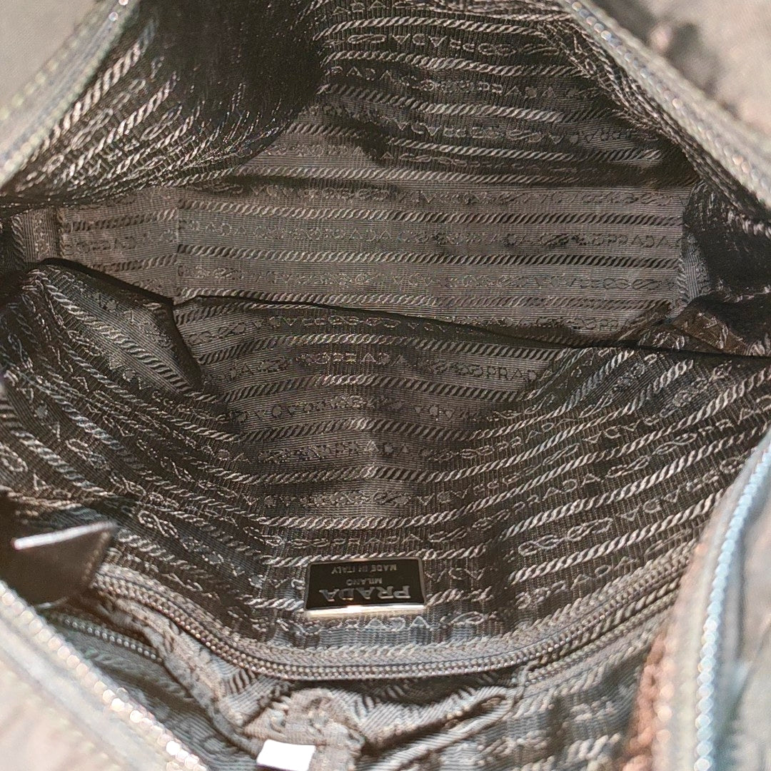 Nylon Shoulder Bag Black