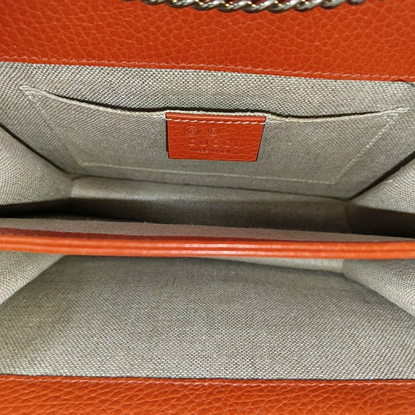 Interlocking G Small Calfskin Orange
