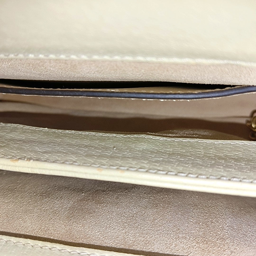 Ophidia Small Monogram Coated Canvas Beige