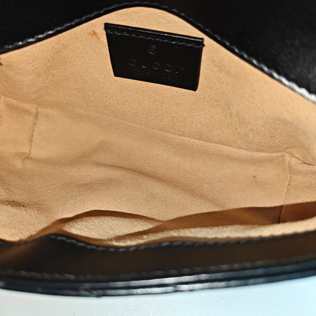 GG Marmont Mini Quilted Calfskin Black