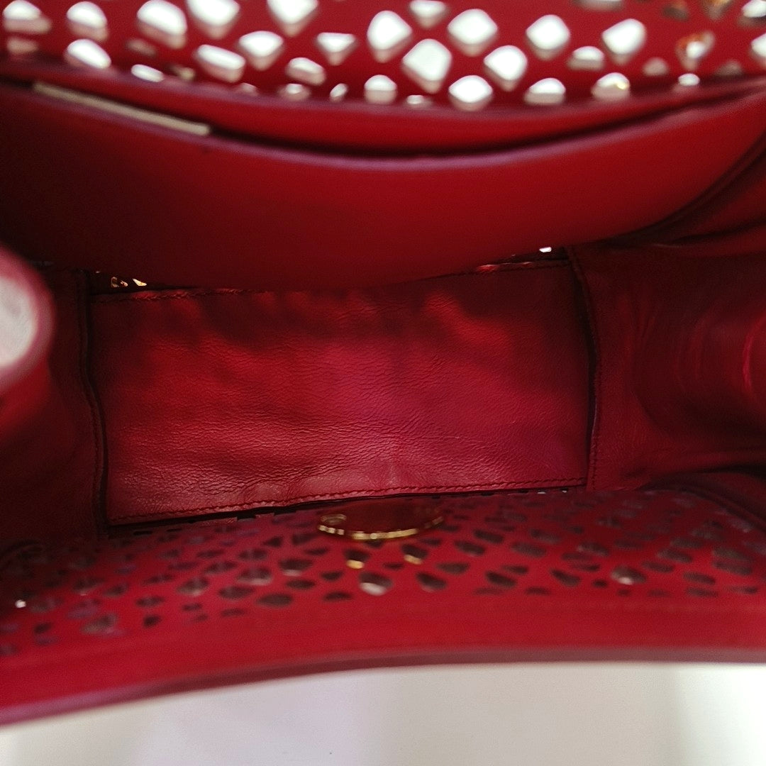Calfskin Shoulder Bag Red