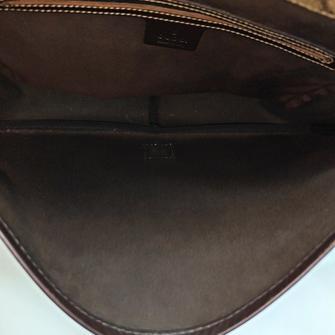 Monogram Coated Canvas Crossbody Bag Beige