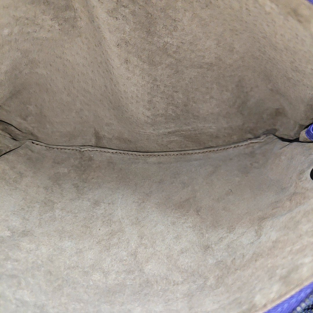 Calfskin Top Handle Bag Purple