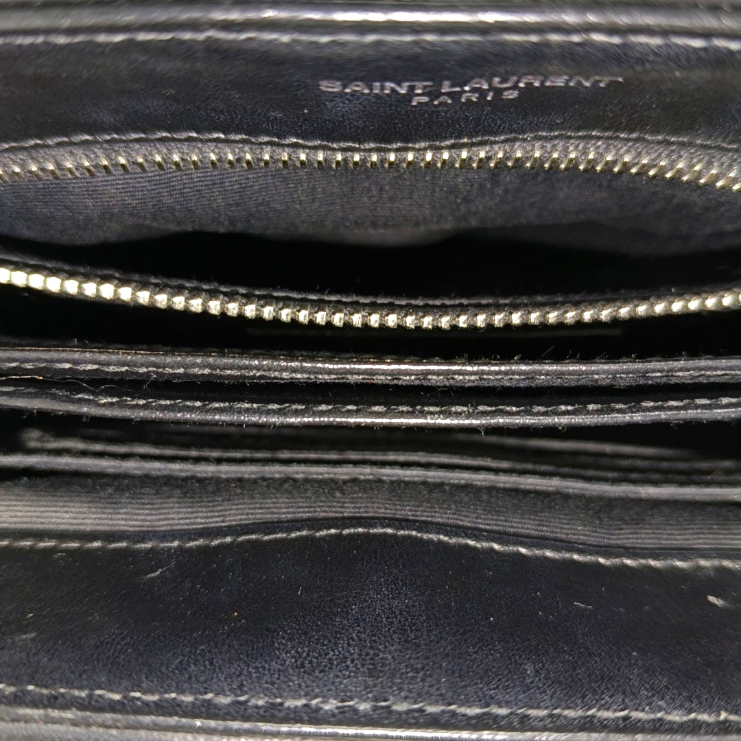 Authenticated pre-owned  LOULOU Extra Small Chevron, Quilted Calfskin Black - Shoulder Bag at Looply