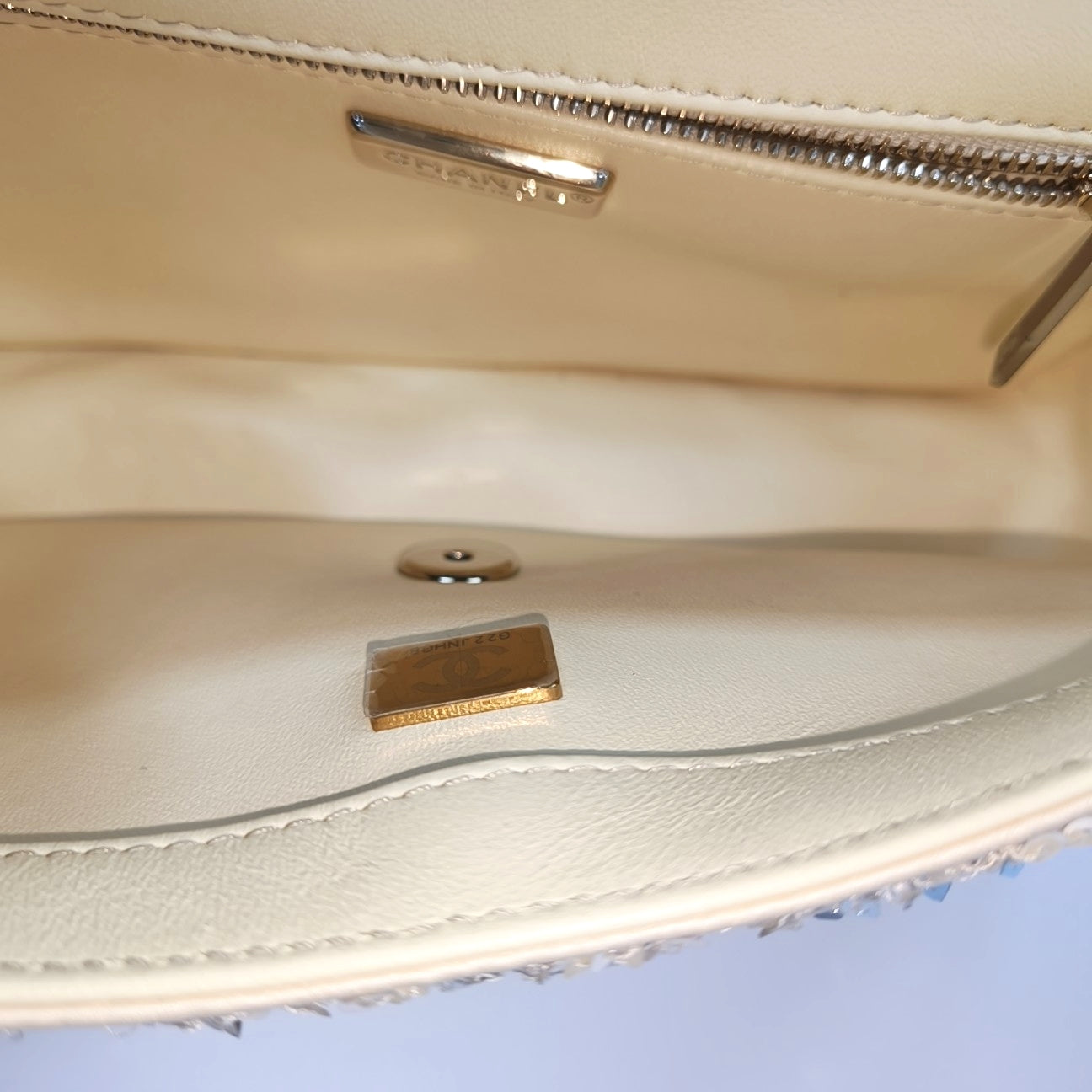 Sequins Shoulder Bag Beige