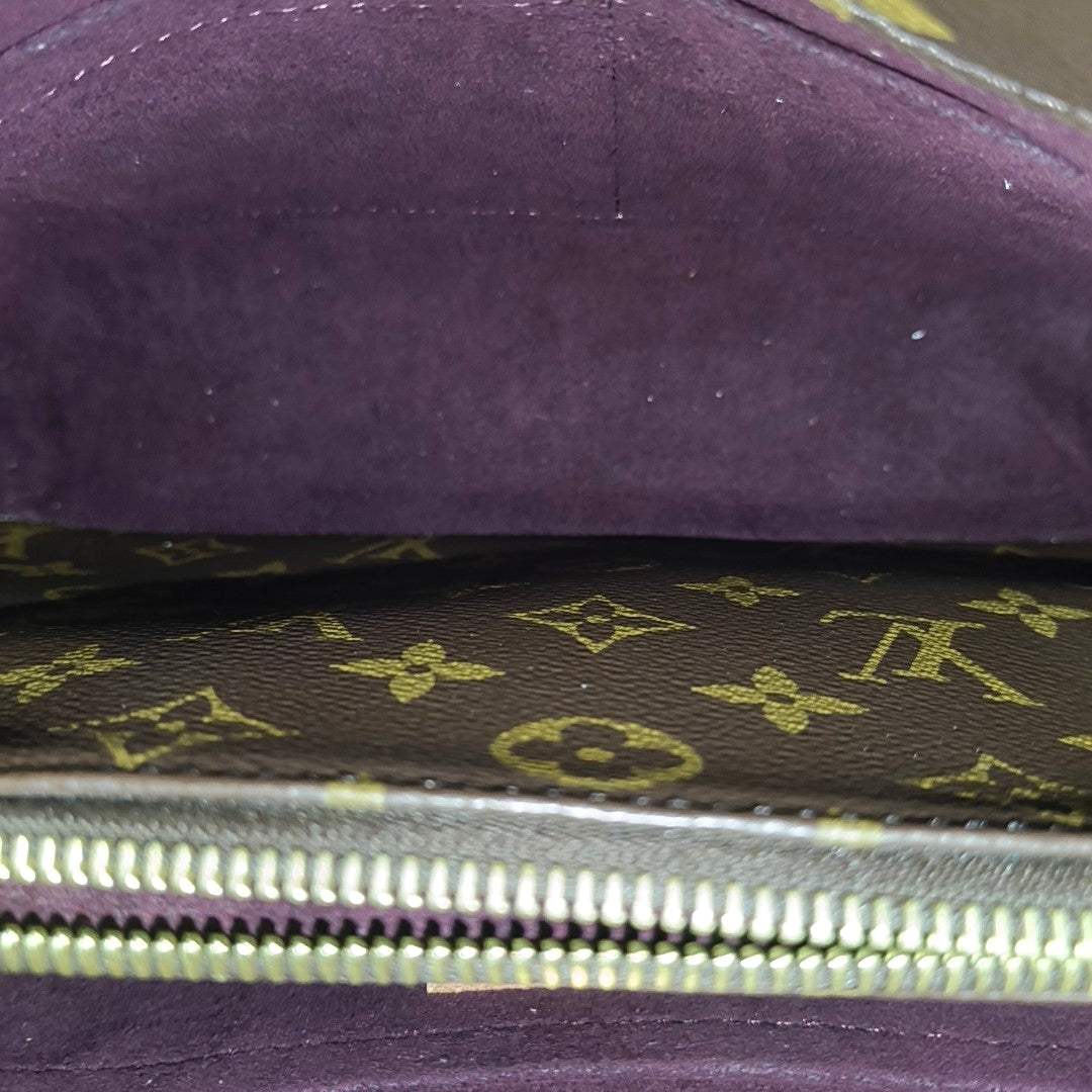 MONTAIGNE Monogram Coated Canvas Brown