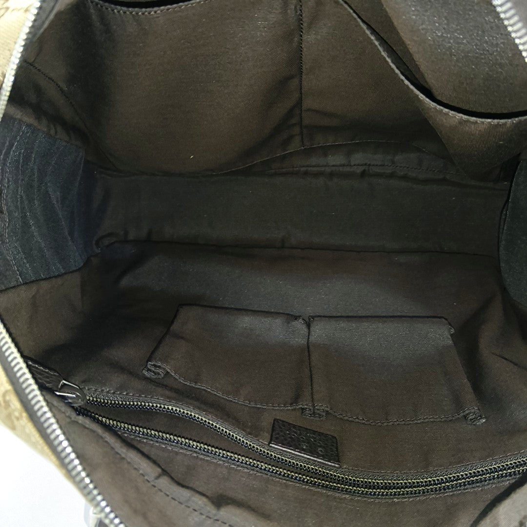 Monogram Canvas Shoulder Bag Brown