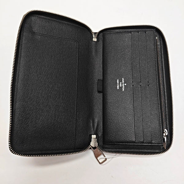 ZIPPY Damier Graphite Coated Canvas Gray Wallet