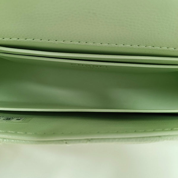 Quilted Grained Calfskin Green