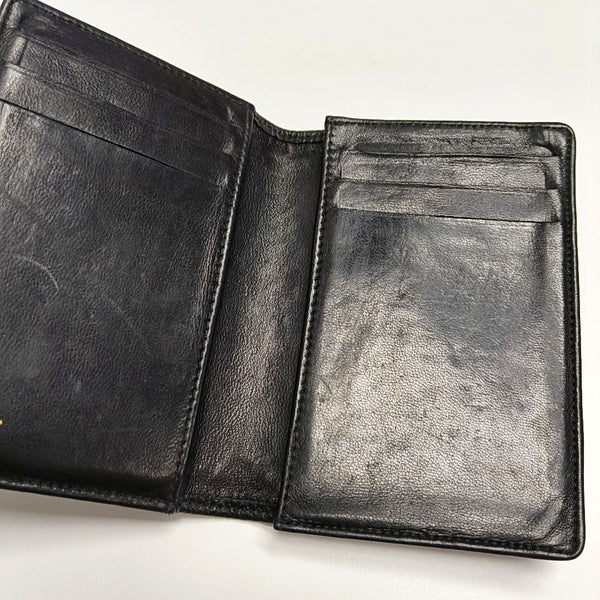 Grained Calfskin Card Holder Black