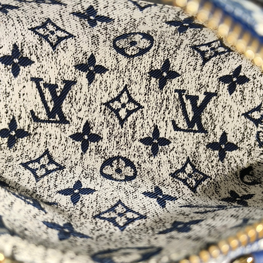 SPEEDY Nano Monogram Denim Blue