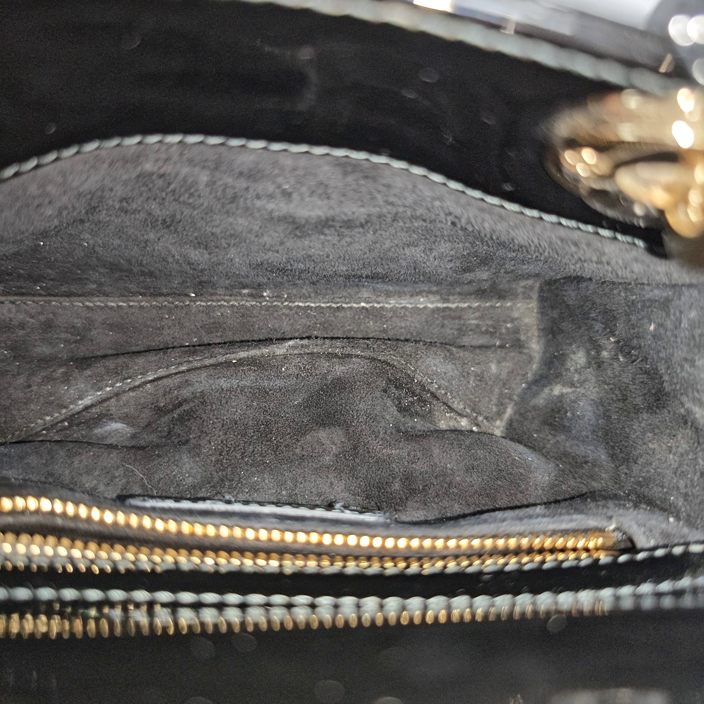 Lady Dior Mini Cannage Patent Leather Black