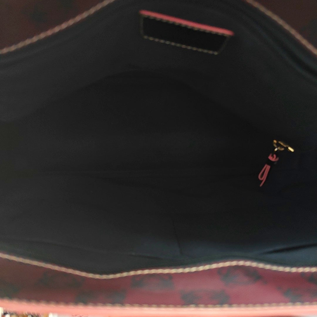 Coated Canvas Tote Bag Red