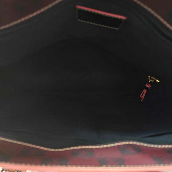 Coated Canvas Tote Bag Red