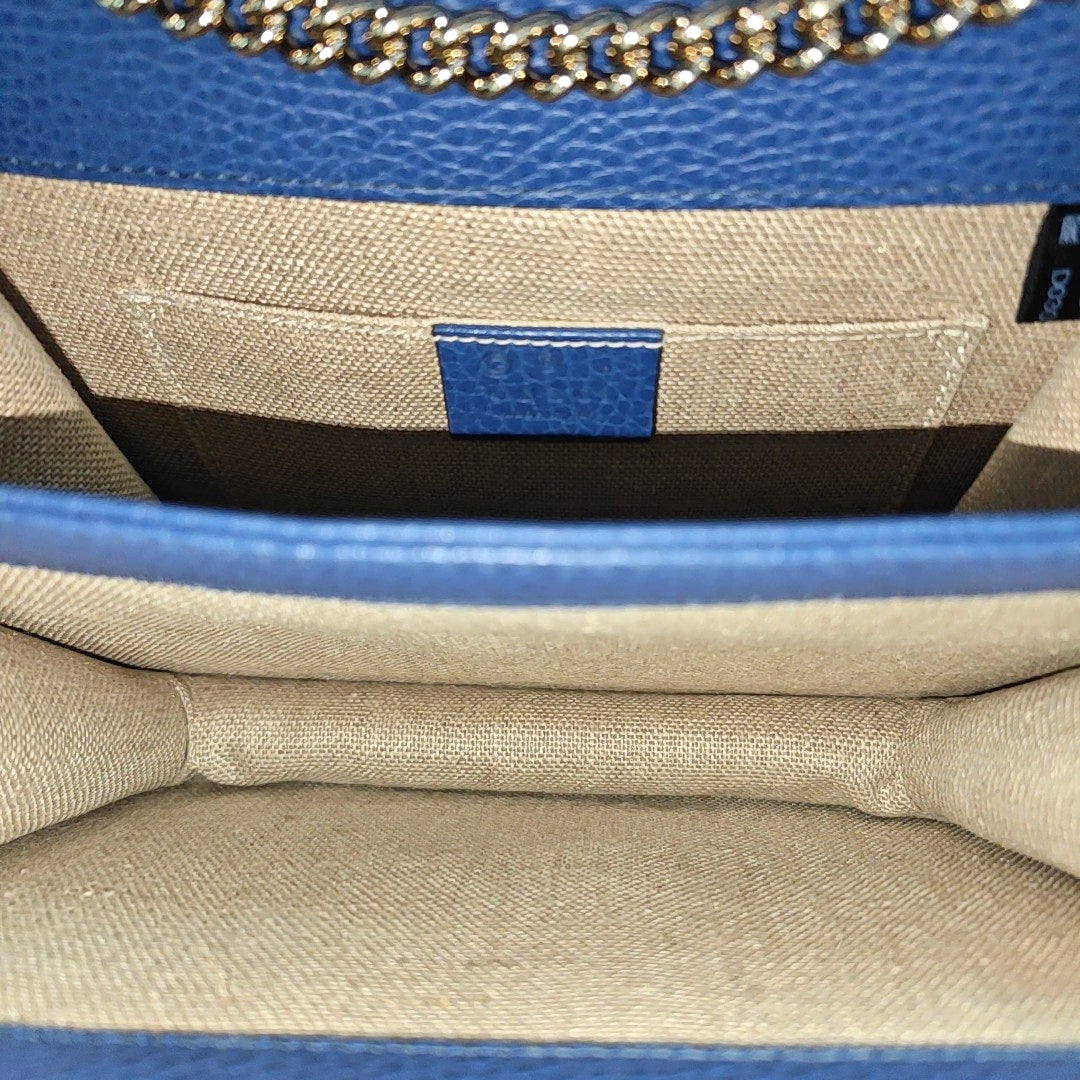 Interlocking G Small Calfskin Blue