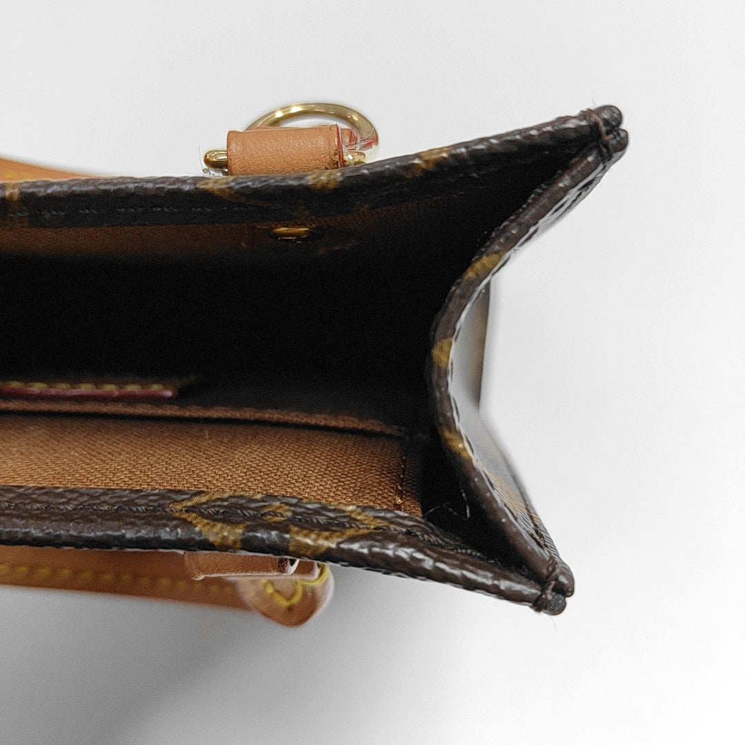 SAC PLAT Mini Monogram Coated Canvas Brown