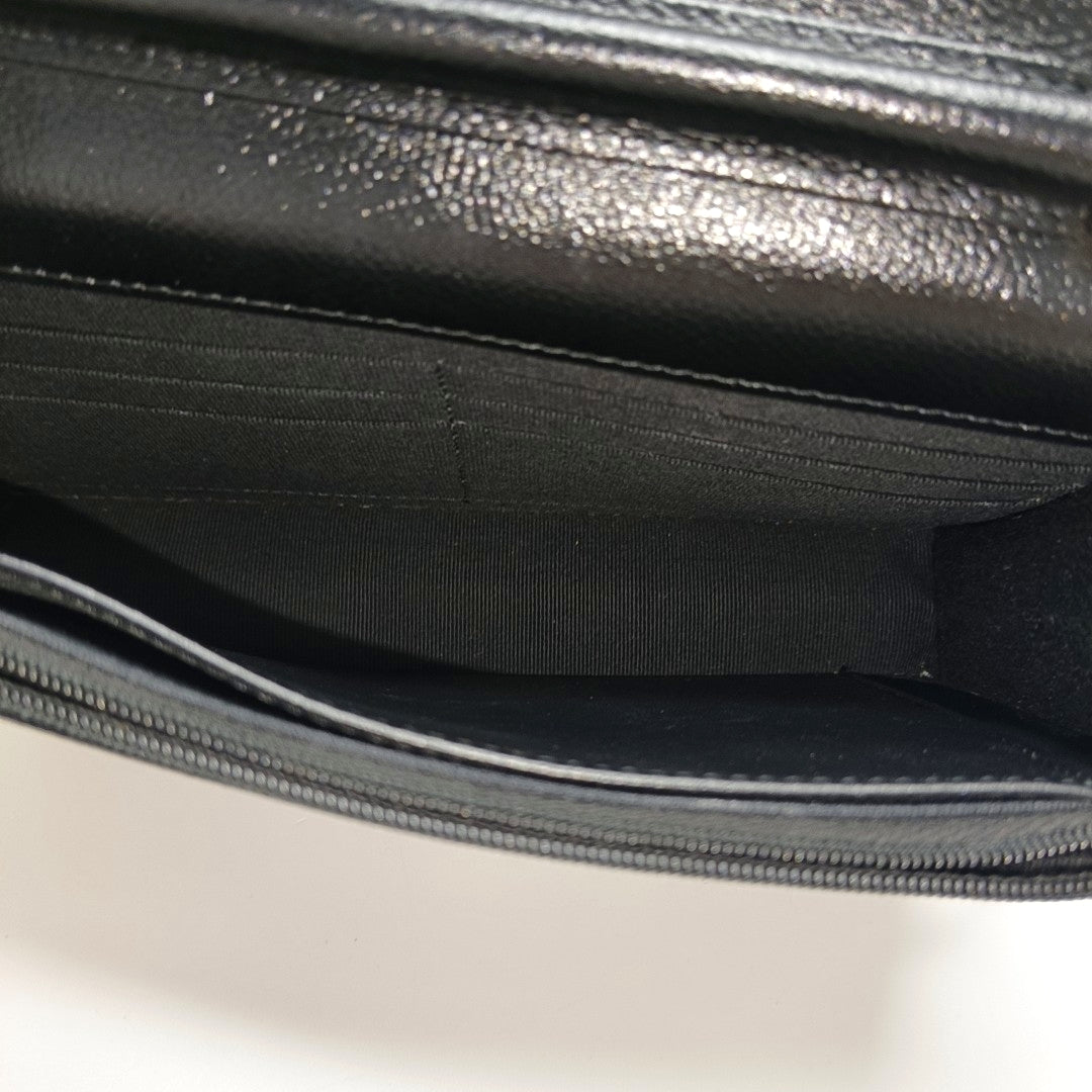 WOC Quilted Grained Calfskin Black