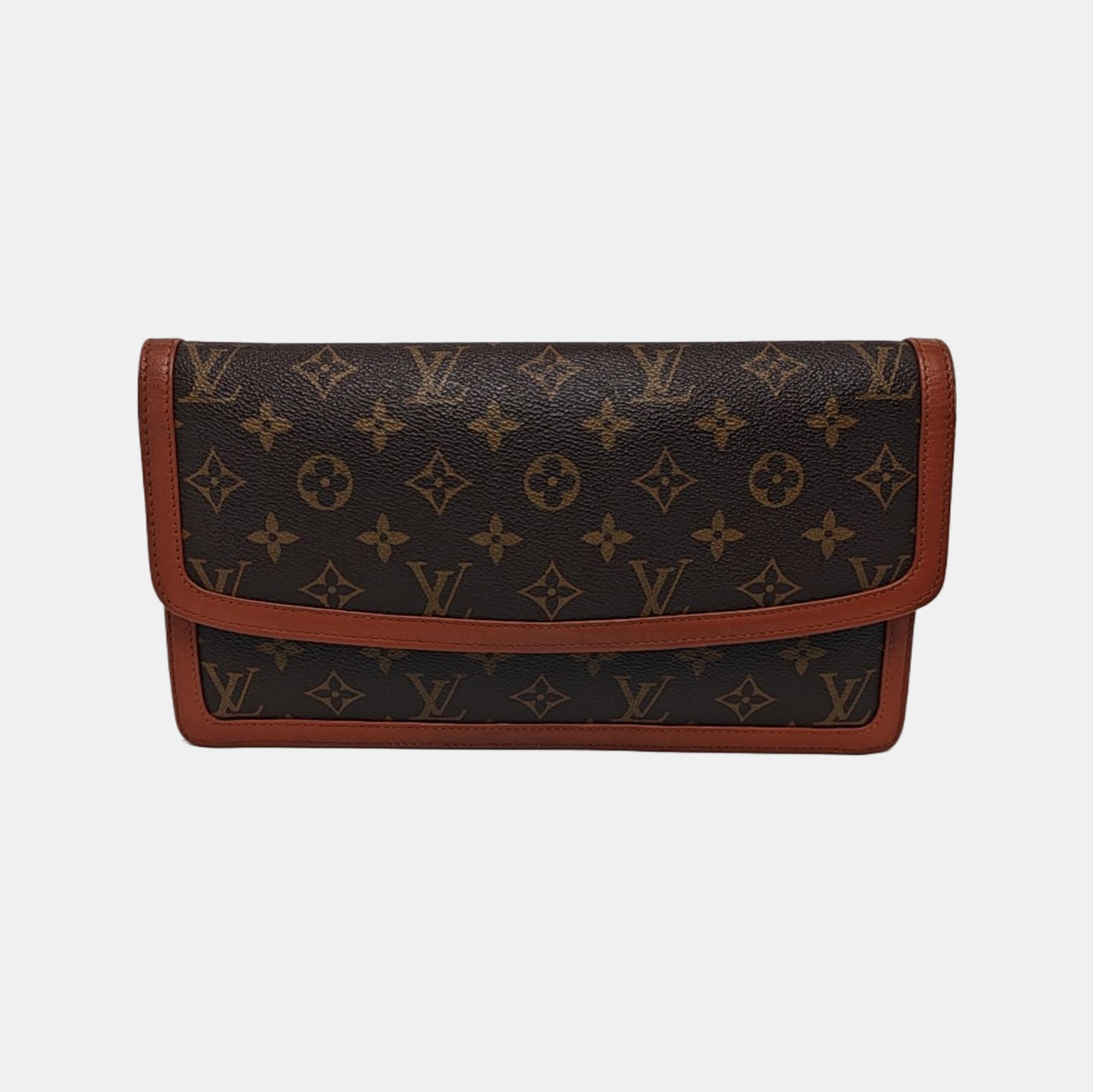 DAME GM Monogram Coated Canvas Brown