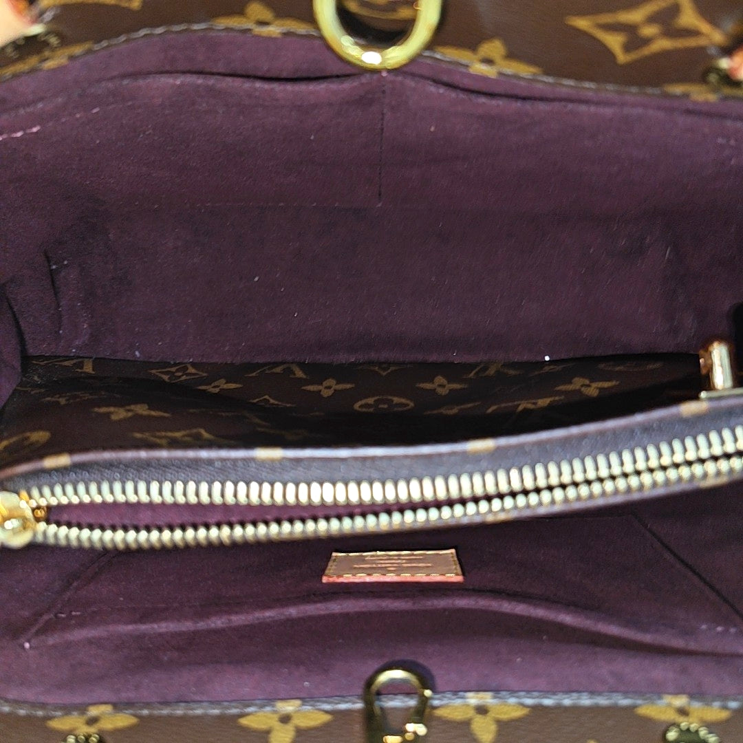 MONTAIGNE Monogram Coated Canvas Brown