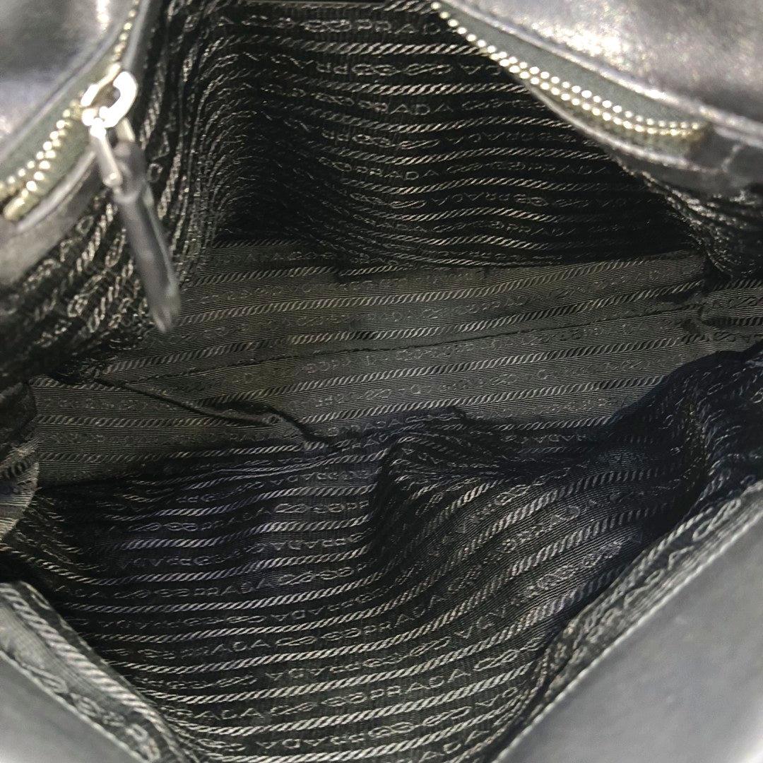 Nylon Shoulder Bag Black
